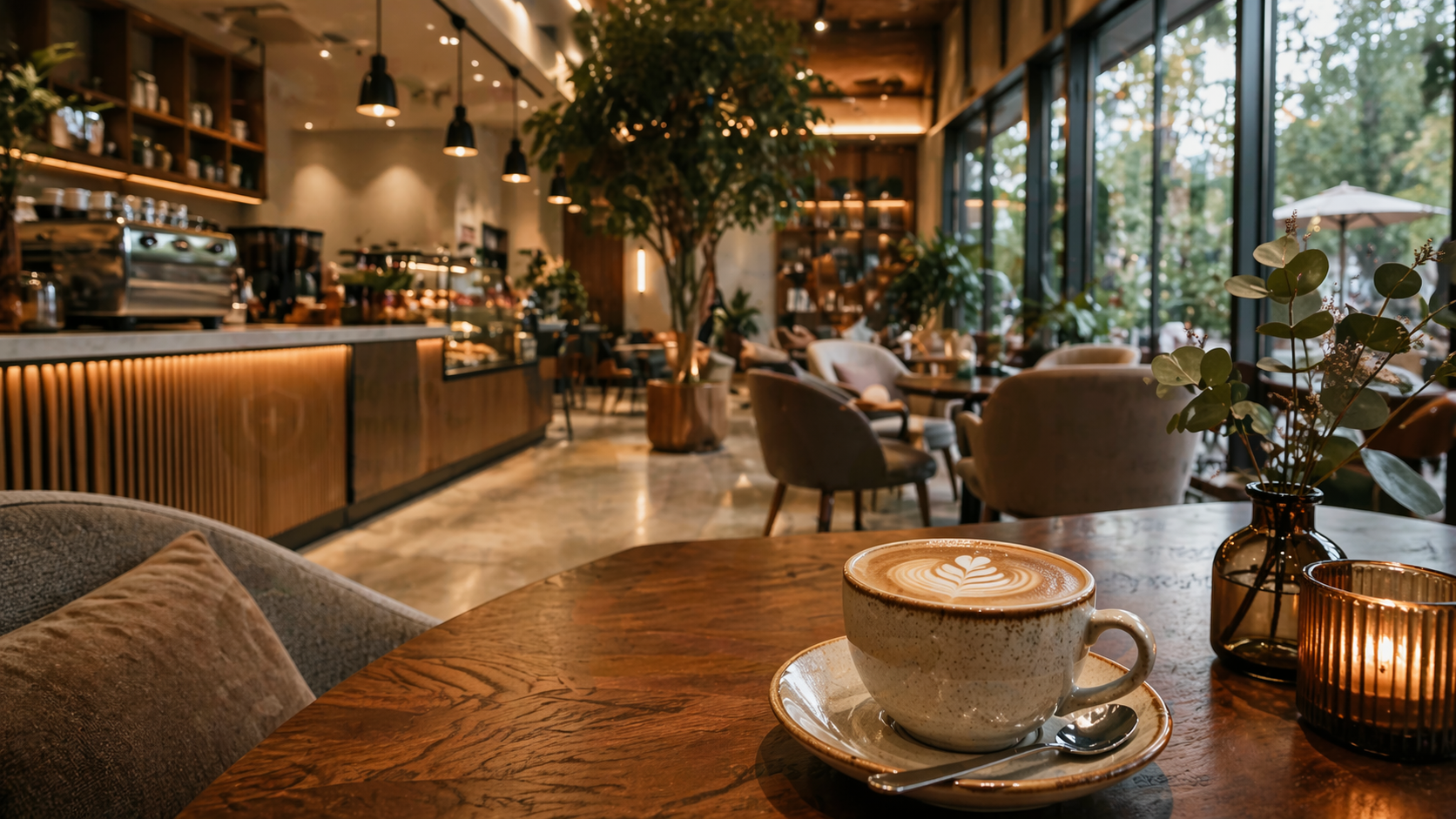 مشهد رئيسي داخل مقهى رشفة